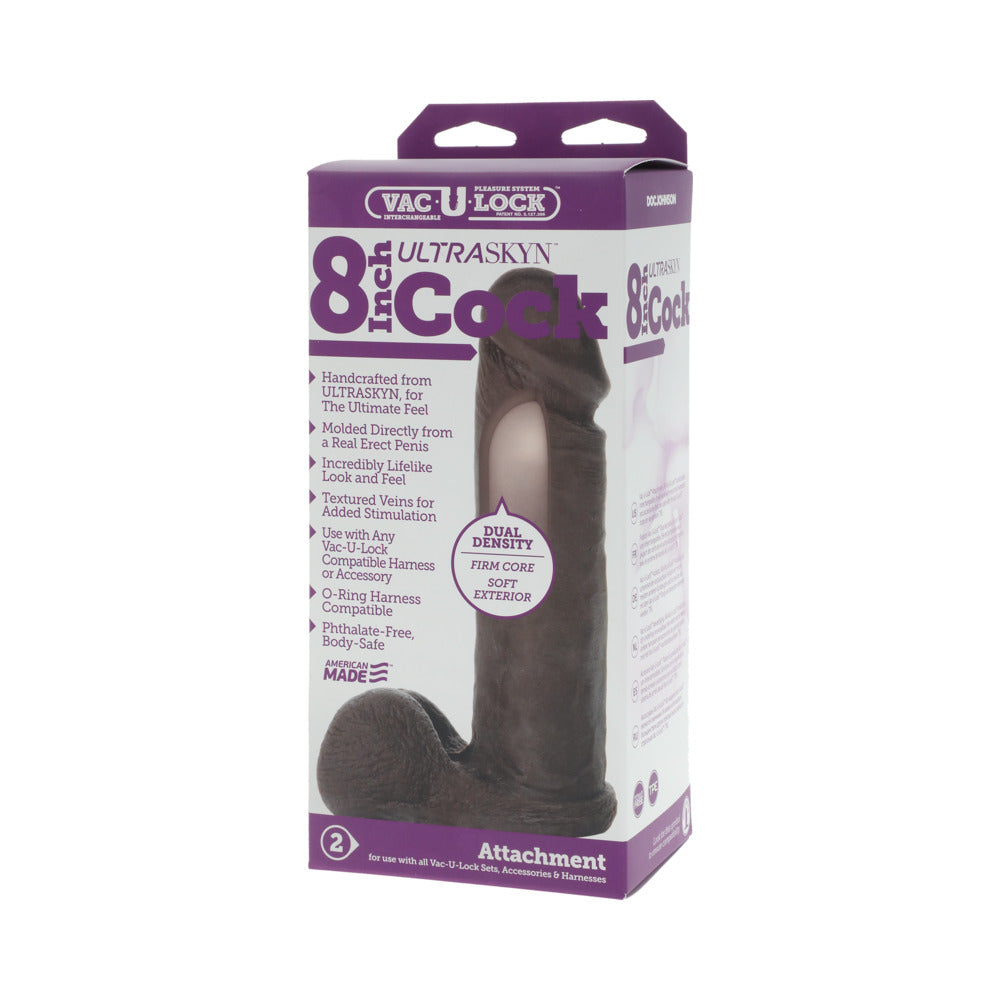 Vac-U-Lock - 8-Inch ULTRASKYN Cock Black - Fantasies Boutique