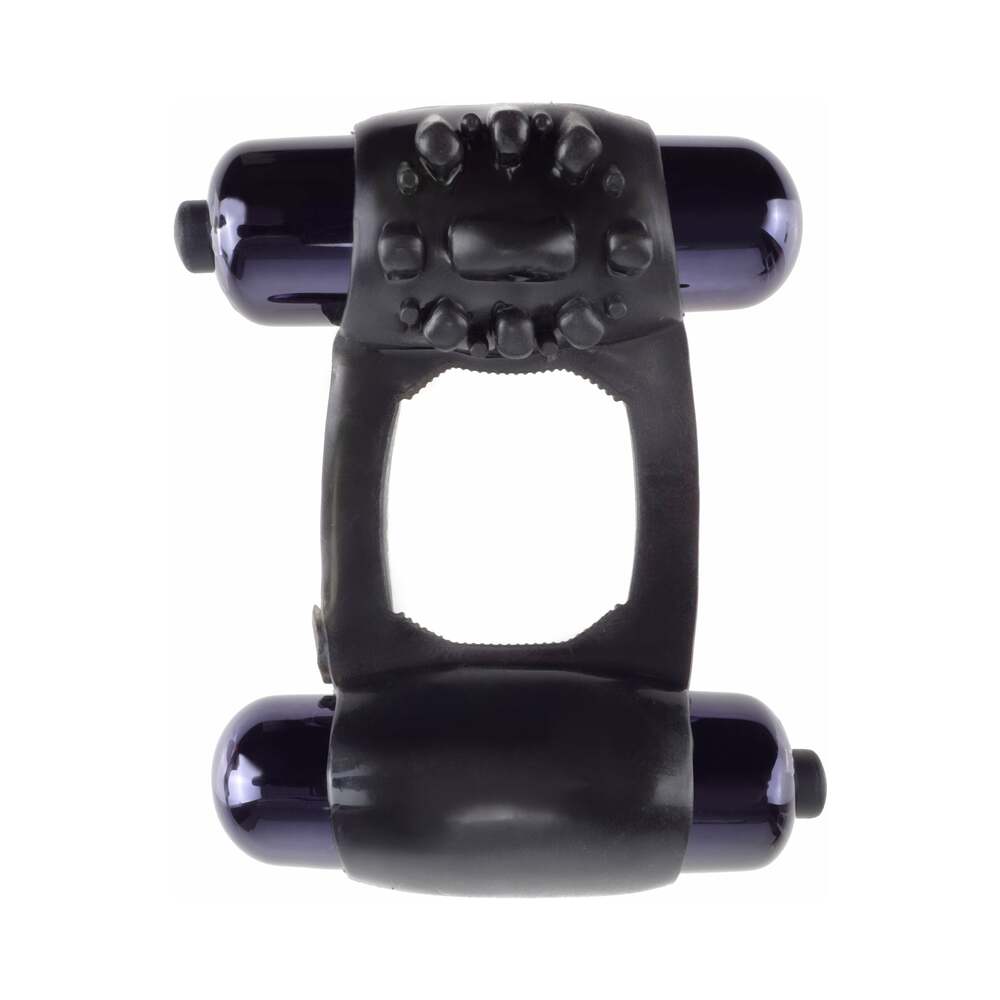 Fantasy C-Ringz Duo-Vibrating Super Ring With Dual Bullets Black - Fantasies Boutique