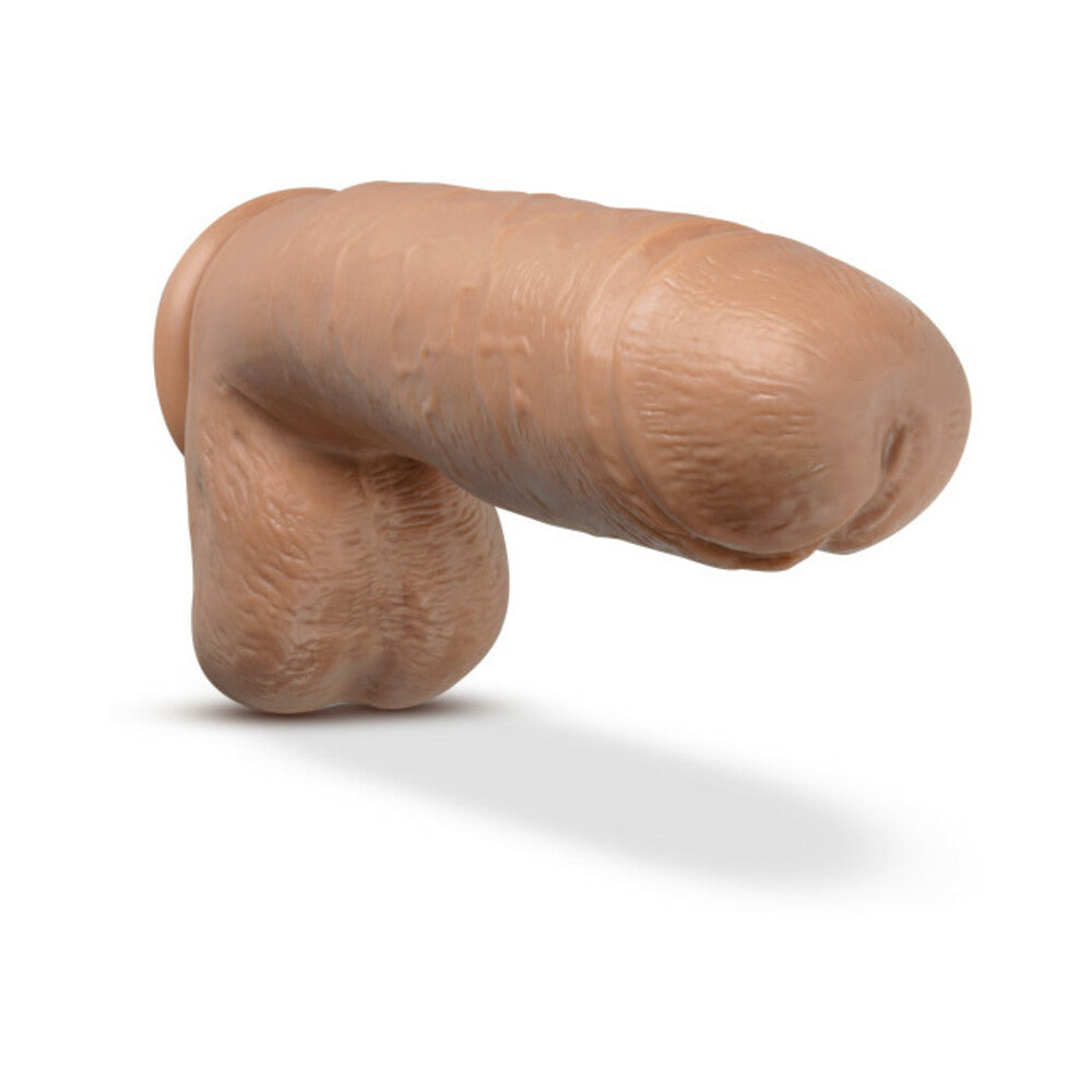 Au Naturel Huge 10 in. Posable Dual Density Dildo with Balls Tan - Fantasies Boutique