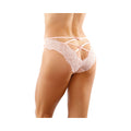 Ivy Lace Bikini Panty With Lattice Cut-Out Back Light Pink S/M - Fantasies Boutique