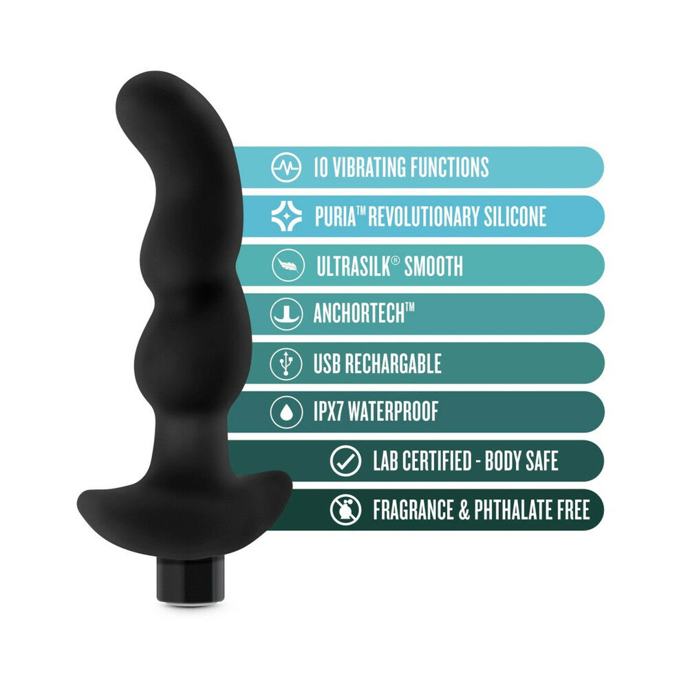Anal Adventures Platinum Silicone Rechargeable Vibrating Prostate Massager 03 - Fantasies Boutique