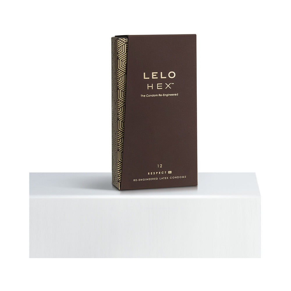LELO HEX Respect XL Lubricated Latex Condoms 12-Pack - Fantasies Boutique