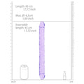 RealRock Crystal Clear Double Dong 18 in. Dual-Ended Dildo Purple