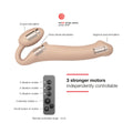 Strap-On-Me Rechargeable Remote-Controlled Silicone Vibrating Bendable Strap-On Vanilla L - Fantasies Boutique