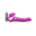 Strap-On-Me Rechargeable Remote-Controlled Multi Orgasm Bendable Strap-On Fuchsia L - Fantasies Boutique