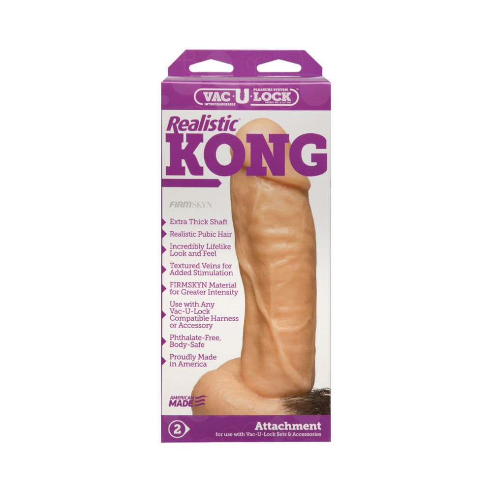 Vac-U-Lock - Realistic KONG White - Fantasies Boutique