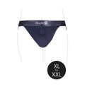 Ouch! Vibrating Strap-on Panty Harness with Open Back Black XL/2XL - Fantasies Boutique