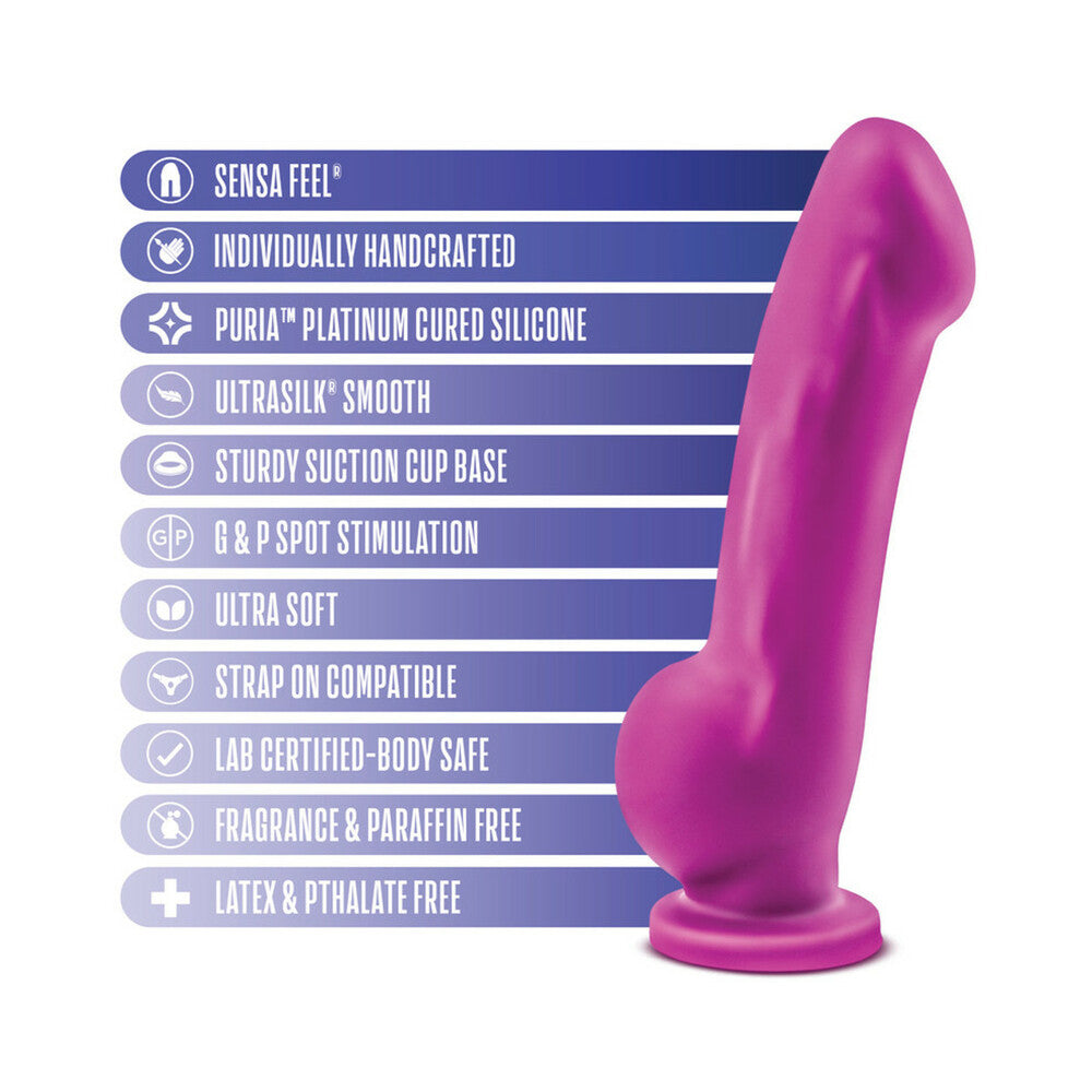 Blush Avant D7 Ergo 7.5 in. Dual Density Silicone Dildo with Suction Cup Violet - Fantasies Boutique