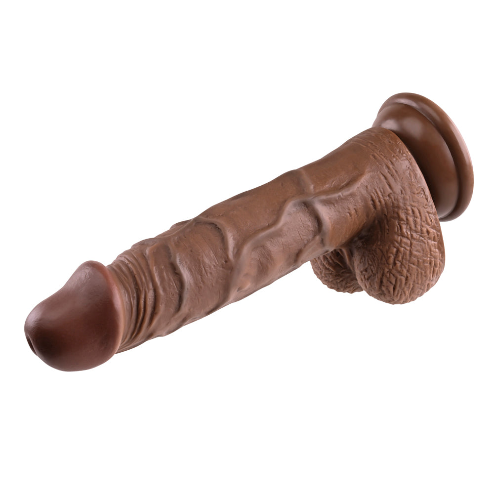 Evolved Realistic 8 in. Dildo With Balls Brown - Fantasies Boutique