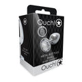 Ouch! Round Gem Butt Plug Small Silver/Diamond - Fantasies Boutique