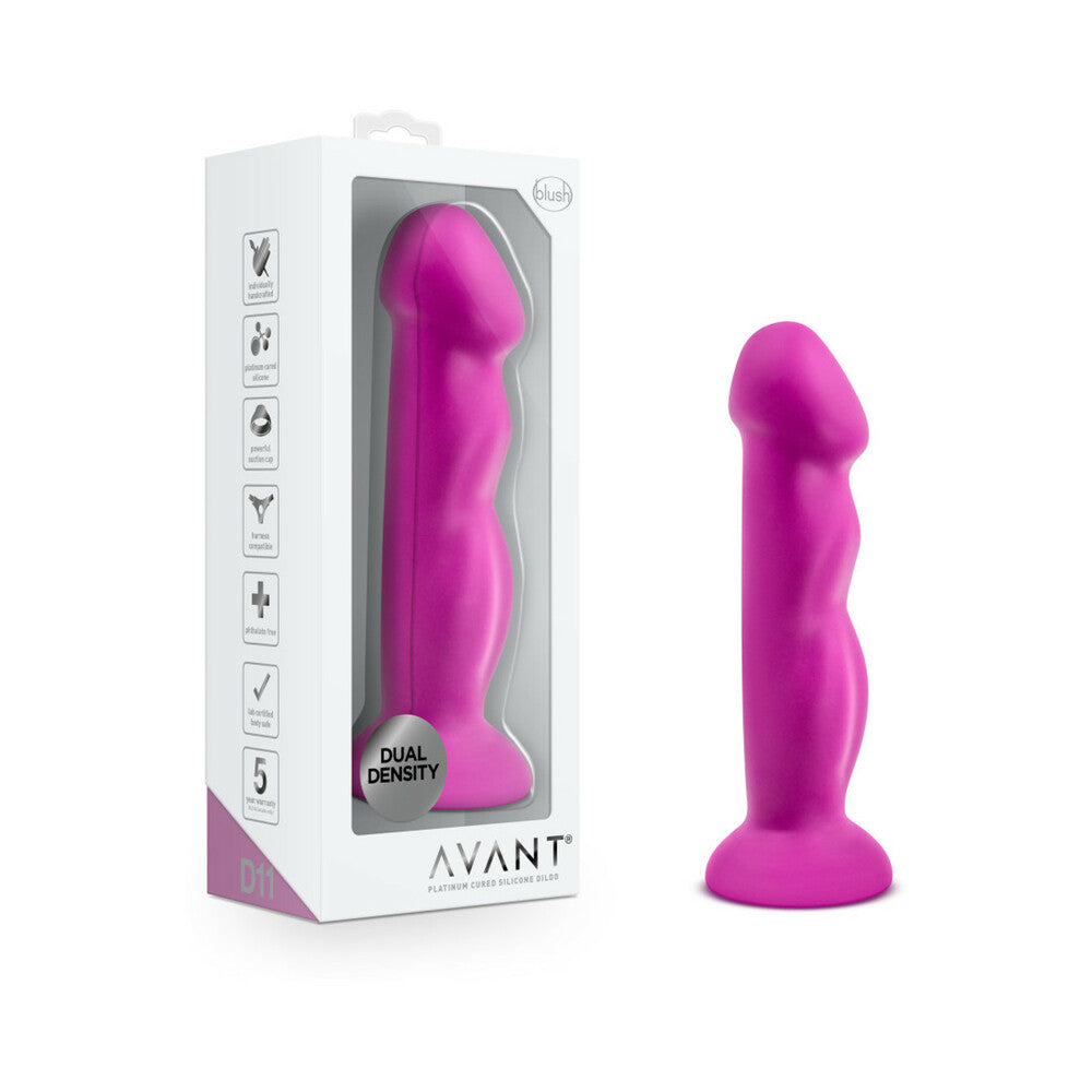 Avant D11 Suko 8 in. Dual Density Silicone Dildo Violet - Fantasies Boutique