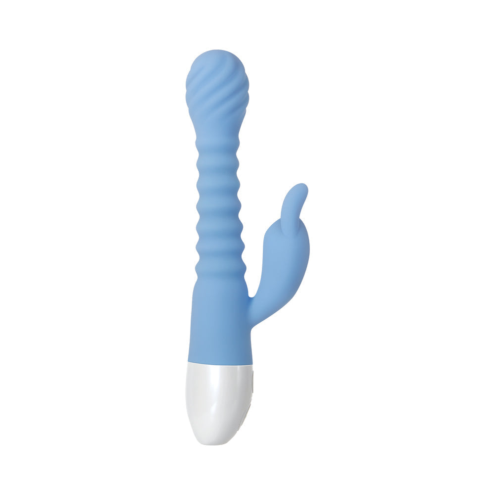 Evolved Bendy Bunny Rechargeable Poseable Silicone Rabbit Vibrator Blue - Fantasies Boutique