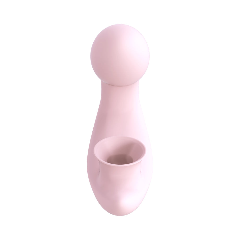 Shots Irresistible Desirable Rechargeable Silicone Soft Pressure Air Wave Dual Stimulator Pink - Fantasies Boutique