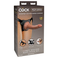 King Cock Elite Comfy Silicone Body Dock Kit With Dildo Tan/Black - Fantasies Boutique