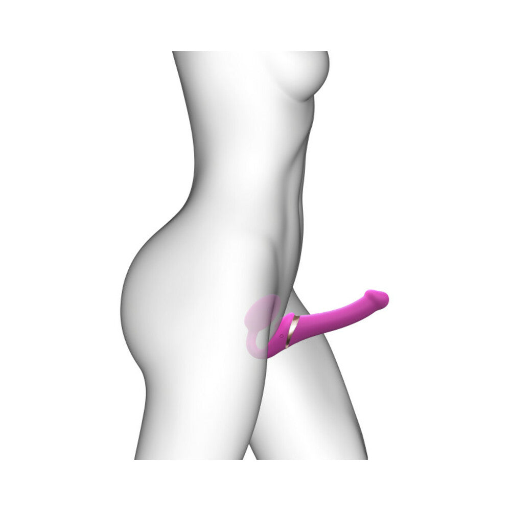 Strap-On-Me Rechargeable Remote-Controlled Multi Orgasm Bendable Strap-On Fuchsia M - Fantasies Boutique