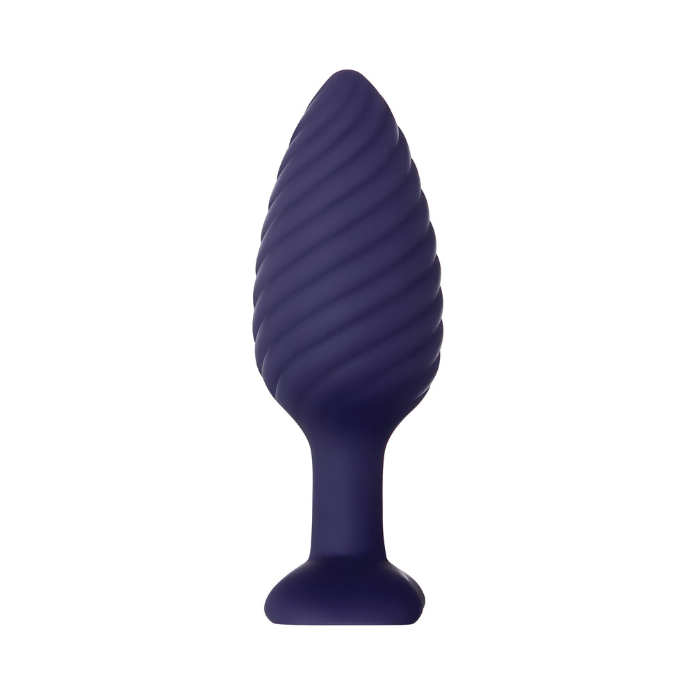 Zero Tolerance Wicked Twister Textured Vibrating Silicone Anal Plug Purple - Fantasies Boutique