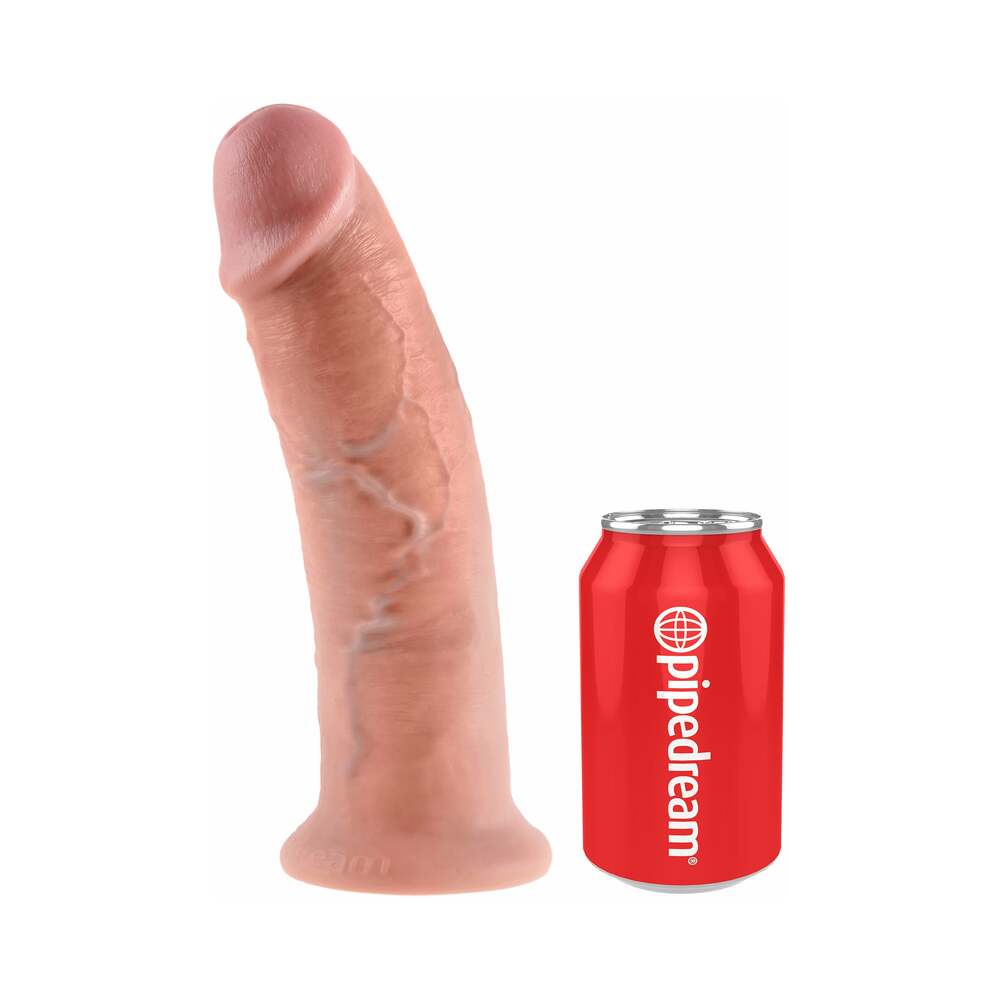 King Cock 10 in. Cock Realistic Dildo With Suction Cup Beige - Fantasies Boutique