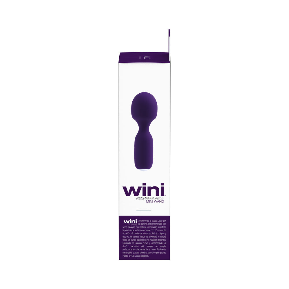 Vedo Wini Rechargeable Mini Wand Deep Purple - Fantasies Boutique