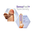 Blush Dr. Skin Plus Realistic 6 in. Triple Density Posable Dildo with Suction Cup Beige