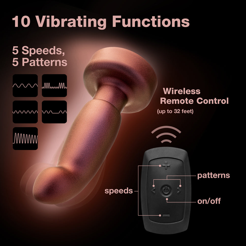 Anal Adventures Matrix Bionic Plug with Remote Cosmic Copper - Fantasies Boutique