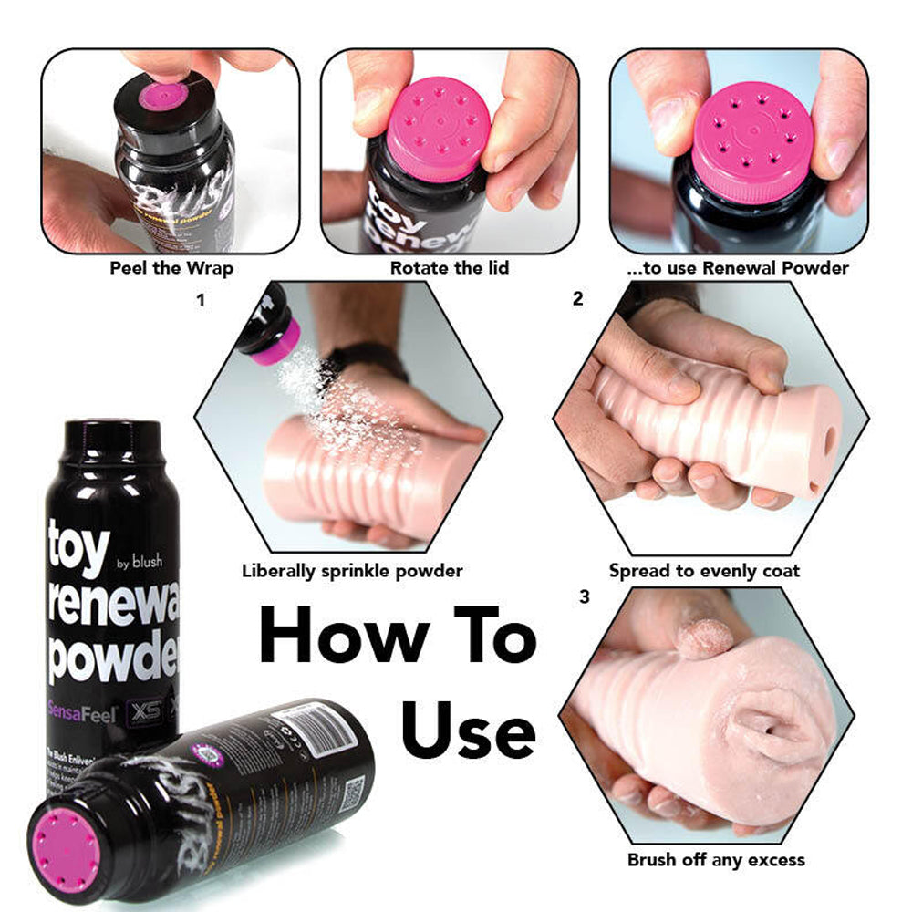 Blush SensaFeel Toy Renewal Powder 3.4 oz. - Fantasies Boutique