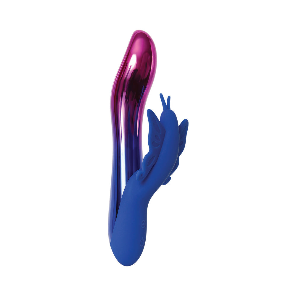 Evolved Firefly Rechargeable Silicone Dual Stimulator Blue/Pink - Fantasies Boutique
