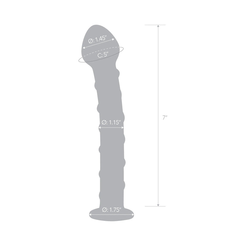 Glas 7.5 in. Blue Spiral Glass Dildo - Fantasies Boutique