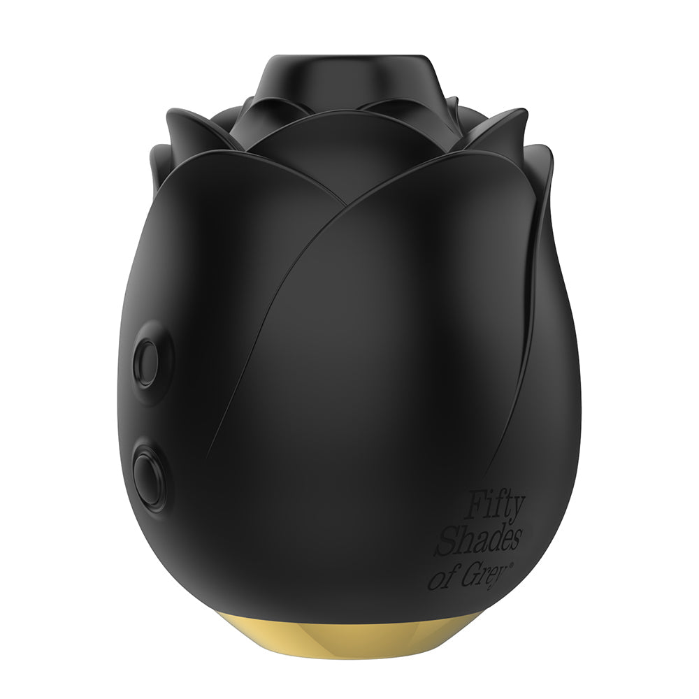 Fifty Shades of Grey Hearts and Flowers Suction Rose Black - Fantasies Boutique