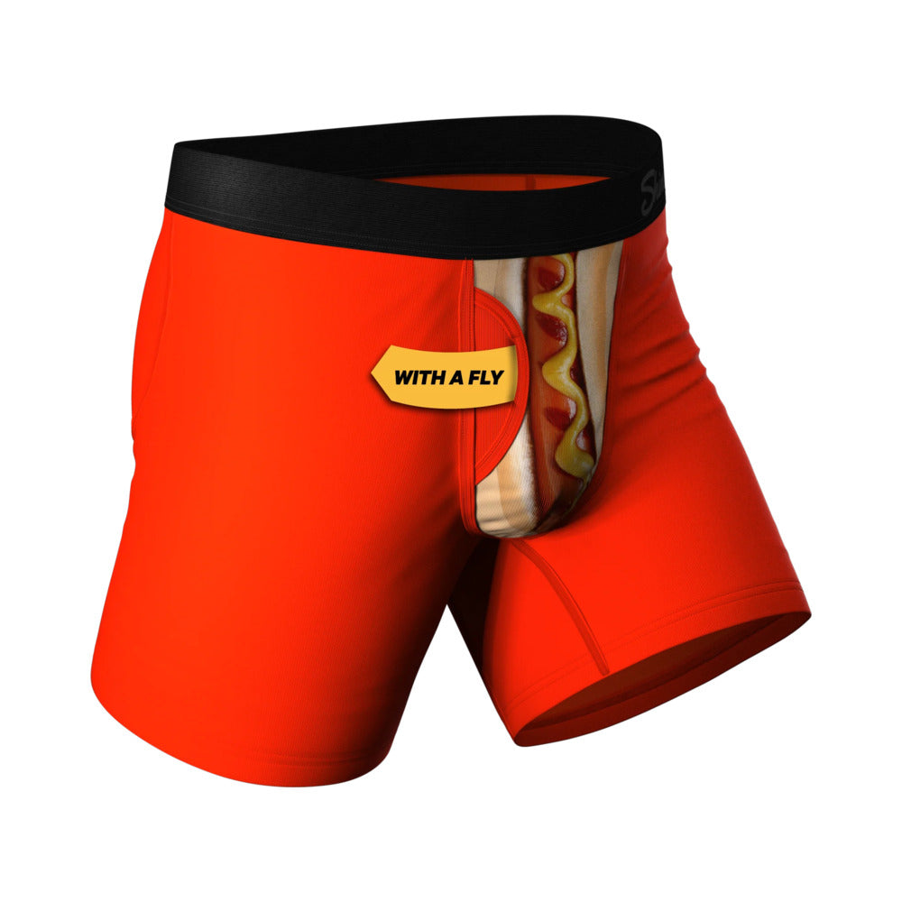 Shinesty The Coney Islands Hot Dog Ball Hammock Pouch Underwear with Fly S