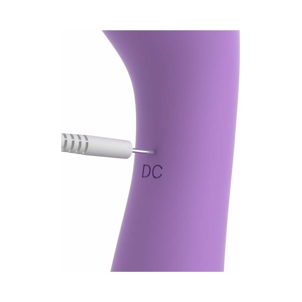Fantasy For Her Duo Wand Massage-Her Rechargeable Silicone Dual-Ended Vibrator Purple - Fantasies Boutique