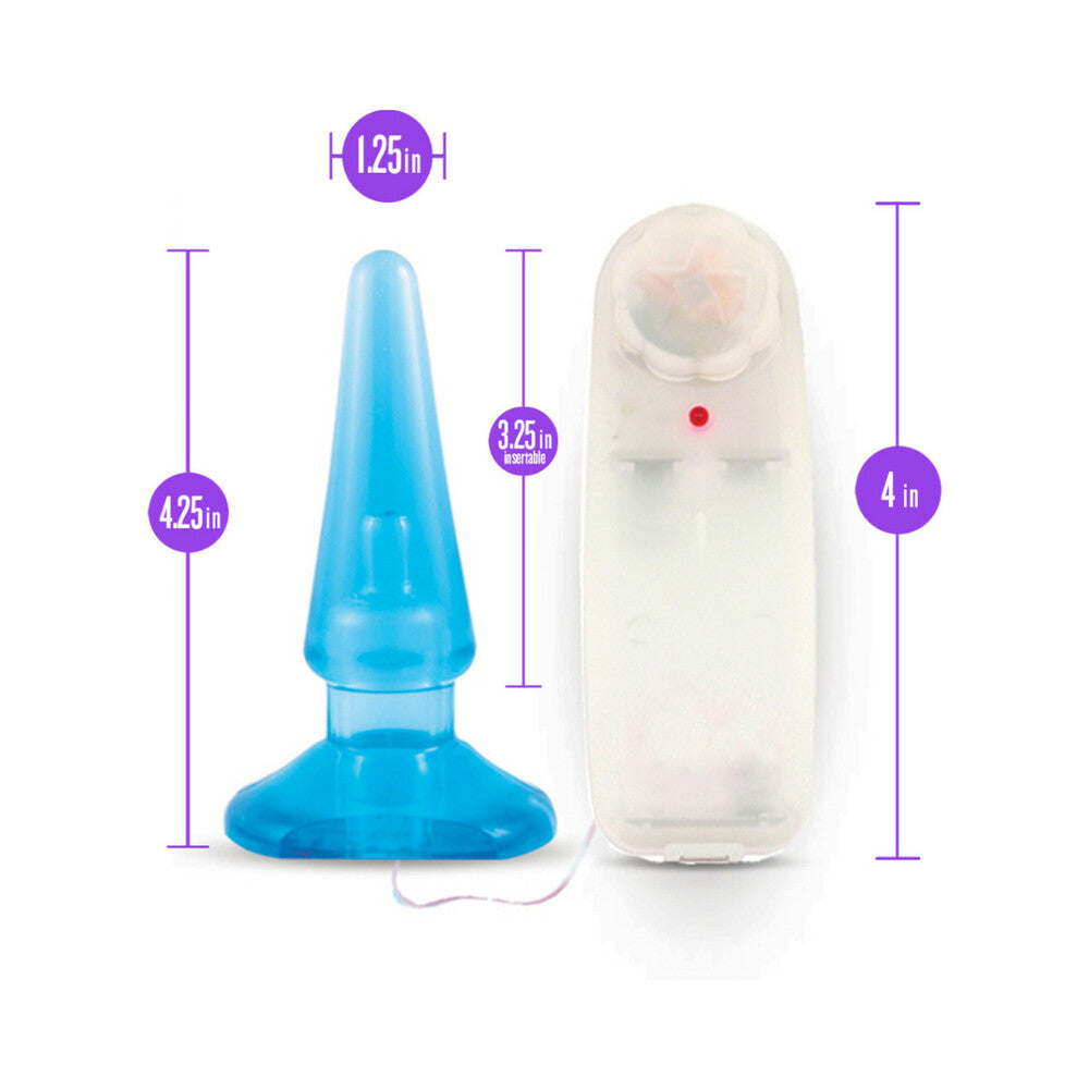 B Yours Basic Anal Pleaser Remote-Controlled Vibrating Anal Plug Blue - Fantasies Boutique