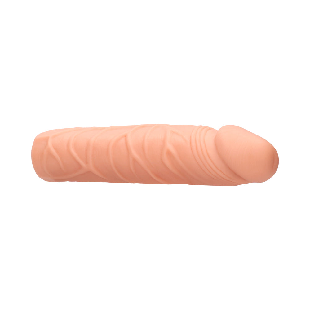 RealRock Realistic Veiny 7 in. Penis Sleeve Extender Beige - Fantasies Boutique