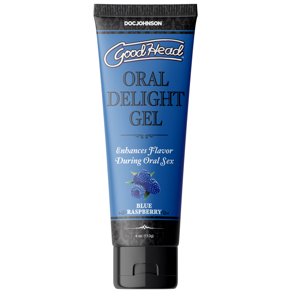 GoodHead Oral Delight Gel Blue Raspberry 4 oz. - Fantasies Boutique