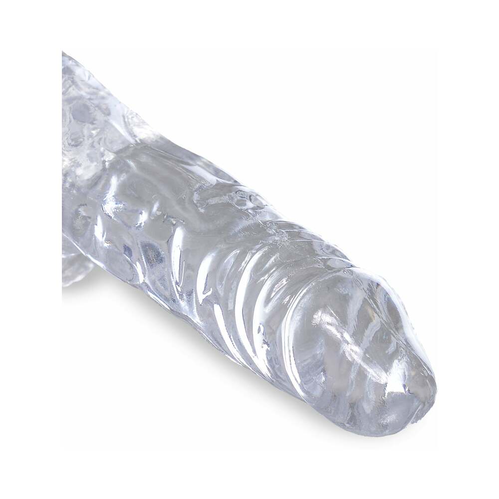 King Cock Clear 4 in. Cock With Balls Realistic Suction Cup Dildo - Fantasies Boutique