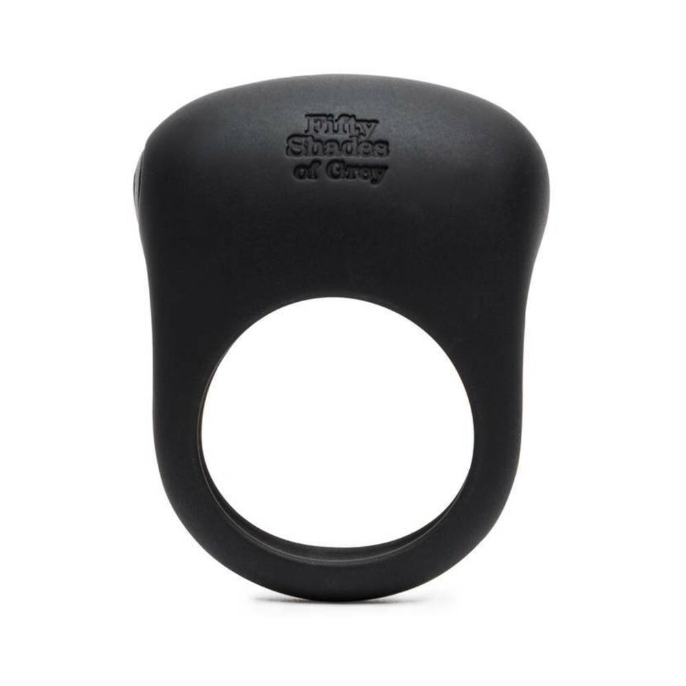 Fifty Shades of Grey Sensation Rechargeable Silicone Vibrating Love Ring Black - Fantasies Boutique