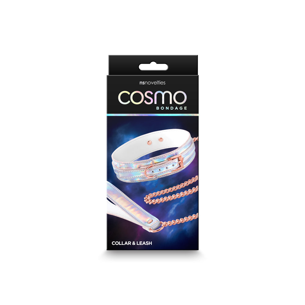 Cosmo Bondage Collar & Leash Rainbow - Fantasies Boutique