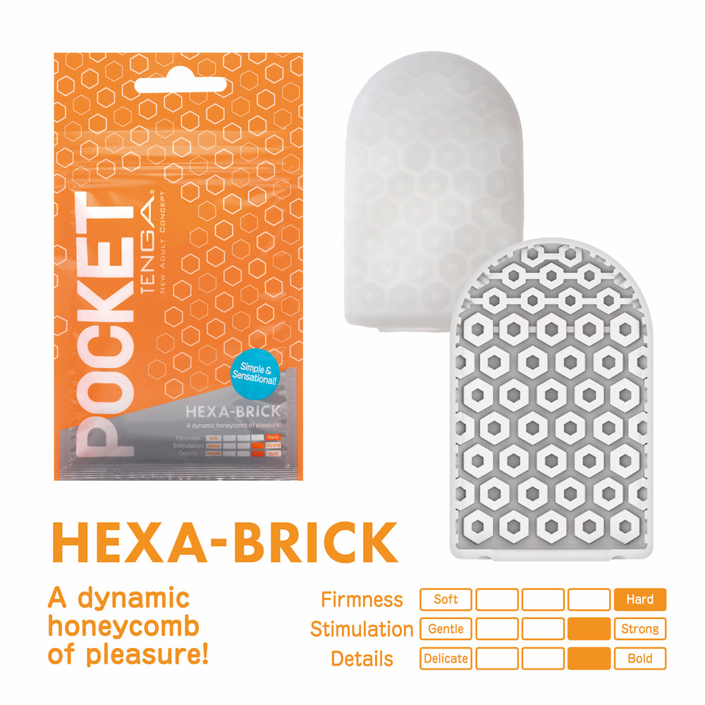 Tenga Pocket Masturbator Sleeve Hexa Brick - Fantasies Boutique