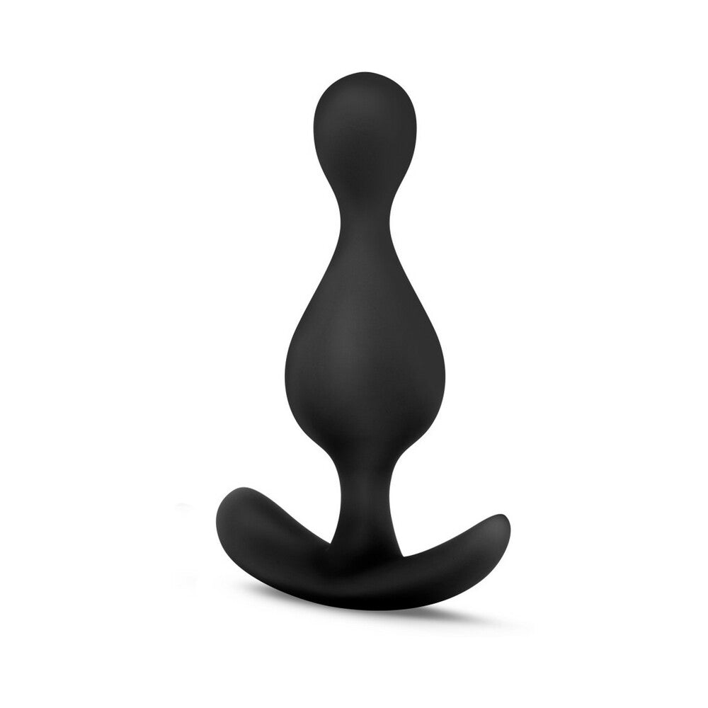 Blush Anal Adventures Platinum Silicone Wave Plug Black - Fantasies Boutique