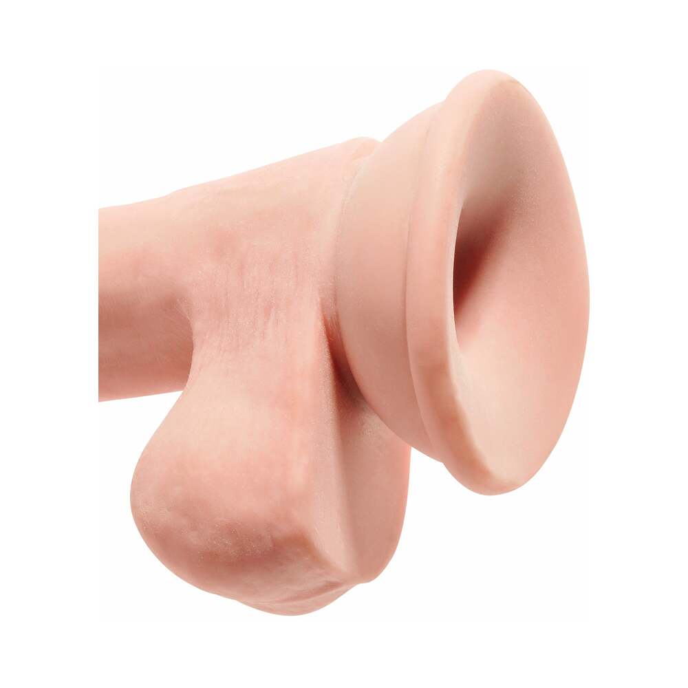 Pipedream King Cock Plus 6.5 in. Triple Density Cock With Balls Realistic Suction Cup Dildo Beige - Fantasies Boutique