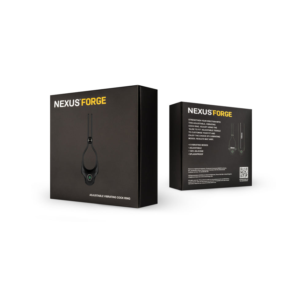 Nexus Forge Adjustable Vibrating Cock Ring Black - Fantasies Boutique