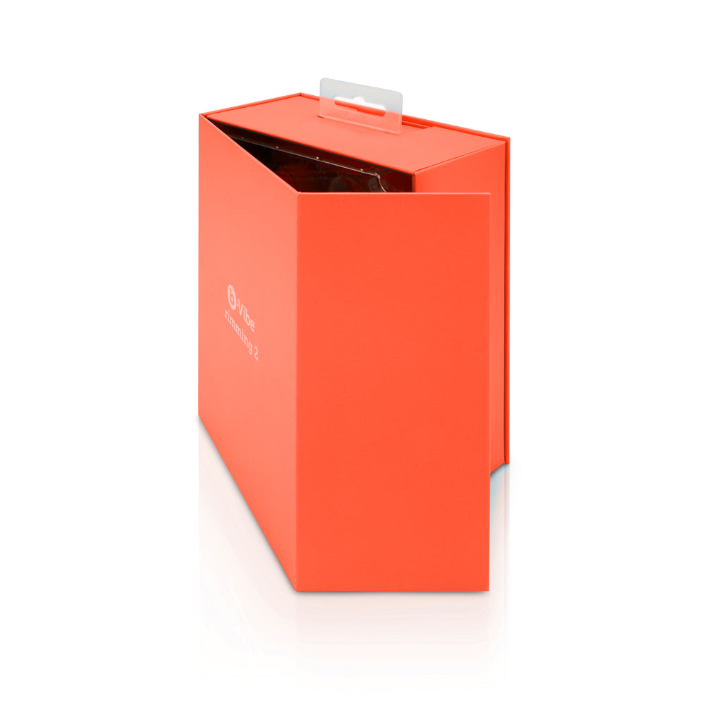 b-Vibe Rimming 2 Rotating and Vibrating Remote Control Plug Orange - Fantasies Boutique