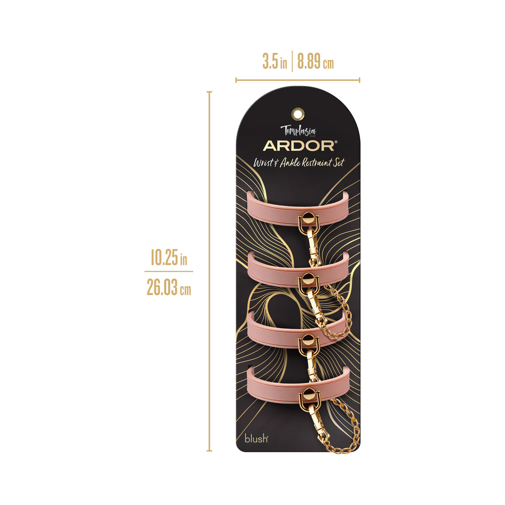 Temptasia Ardor Wrist & Ankle Restraints Pink