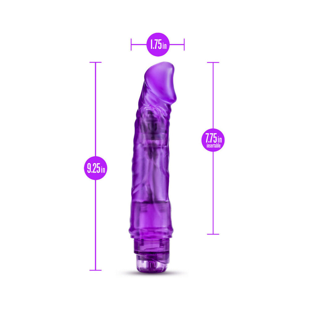 B Yours Vibe 6 Realistic 9.25 in. Vibrating Dildo Purple - Fantasies Boutique