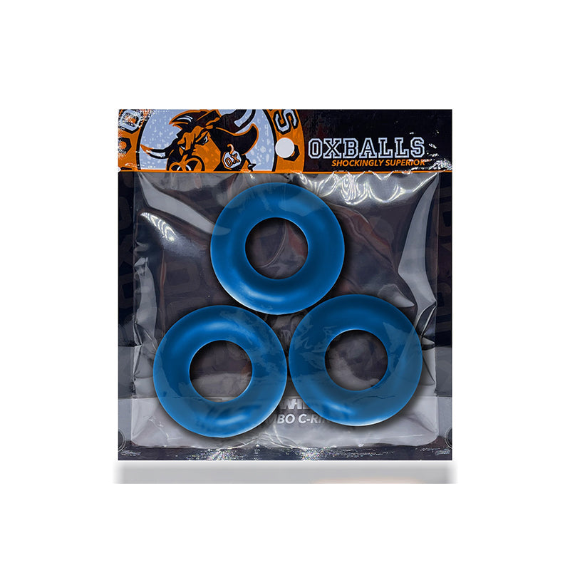 OxBalls Fat Willy 3-Pack Jumbo Cockrings FLEXtpr Space Blue - Fantasies Boutique