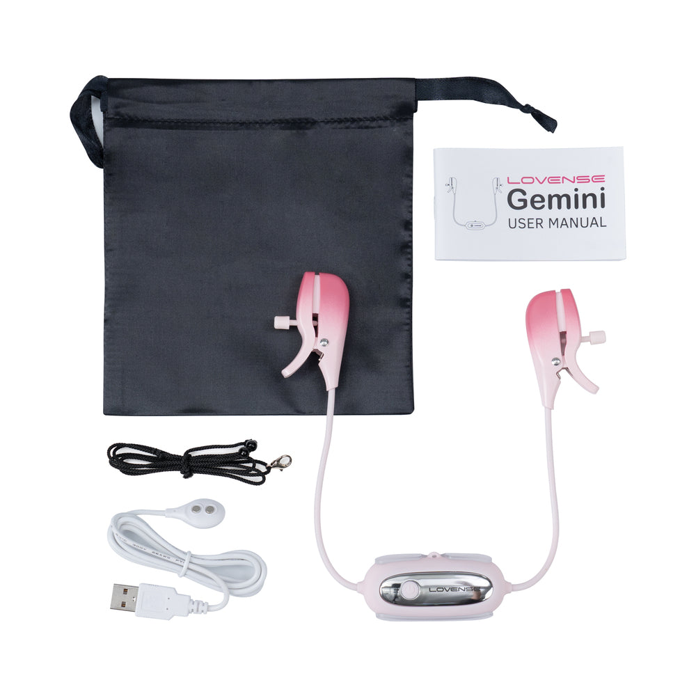 Lovense Gemini Bluetooth Rechargeable Vibrating Nipple Clamps - Fantasies Boutique