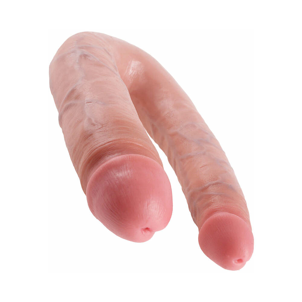 King Cock Double Trouble Large 7 in. Realistic Dual-Ended Dildo Beige - Fantasies Boutique