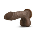 Au Naturel Mister Perfect 8.5 in. Posable Dual Density Dildo with Balls Brown - Fantasies Boutique