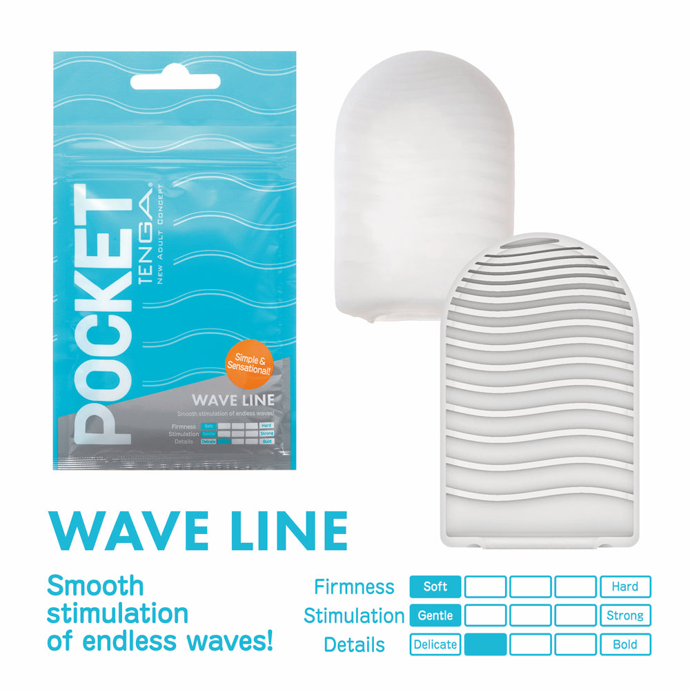 Tenga Pocket Masturbator Sleeve Wavy Line - Fantasies Boutique