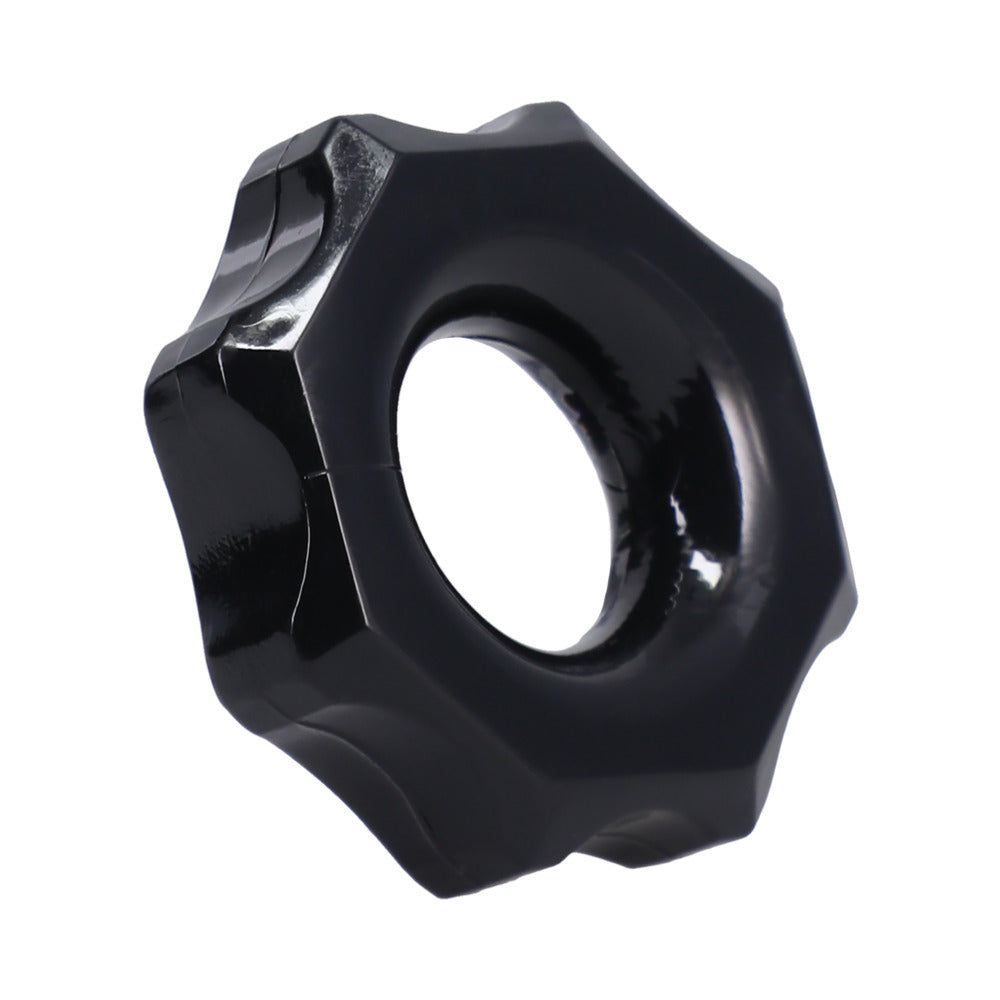 Rock Solid Gear Black C Ring in a Clamshell - Fantasies Boutique
