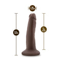 Dr. Skin Plus Realistic 5 in. Triple Density Posable Dildo Brown